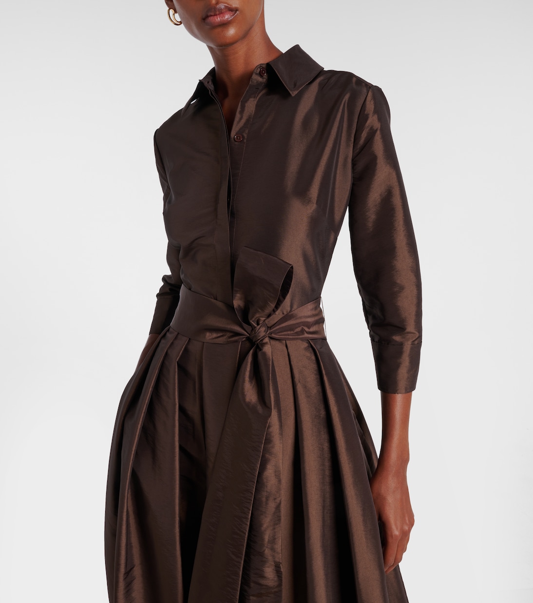Julip belted taffetta gown | Simkhai