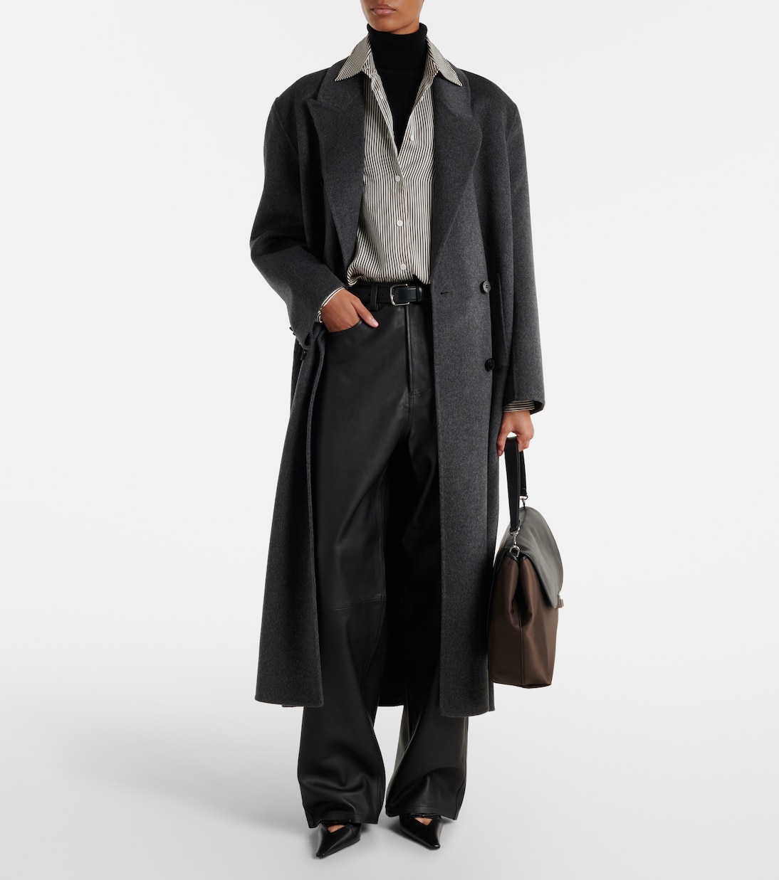 Gaia double-breasted wool-blend coat | The Frankie Shop