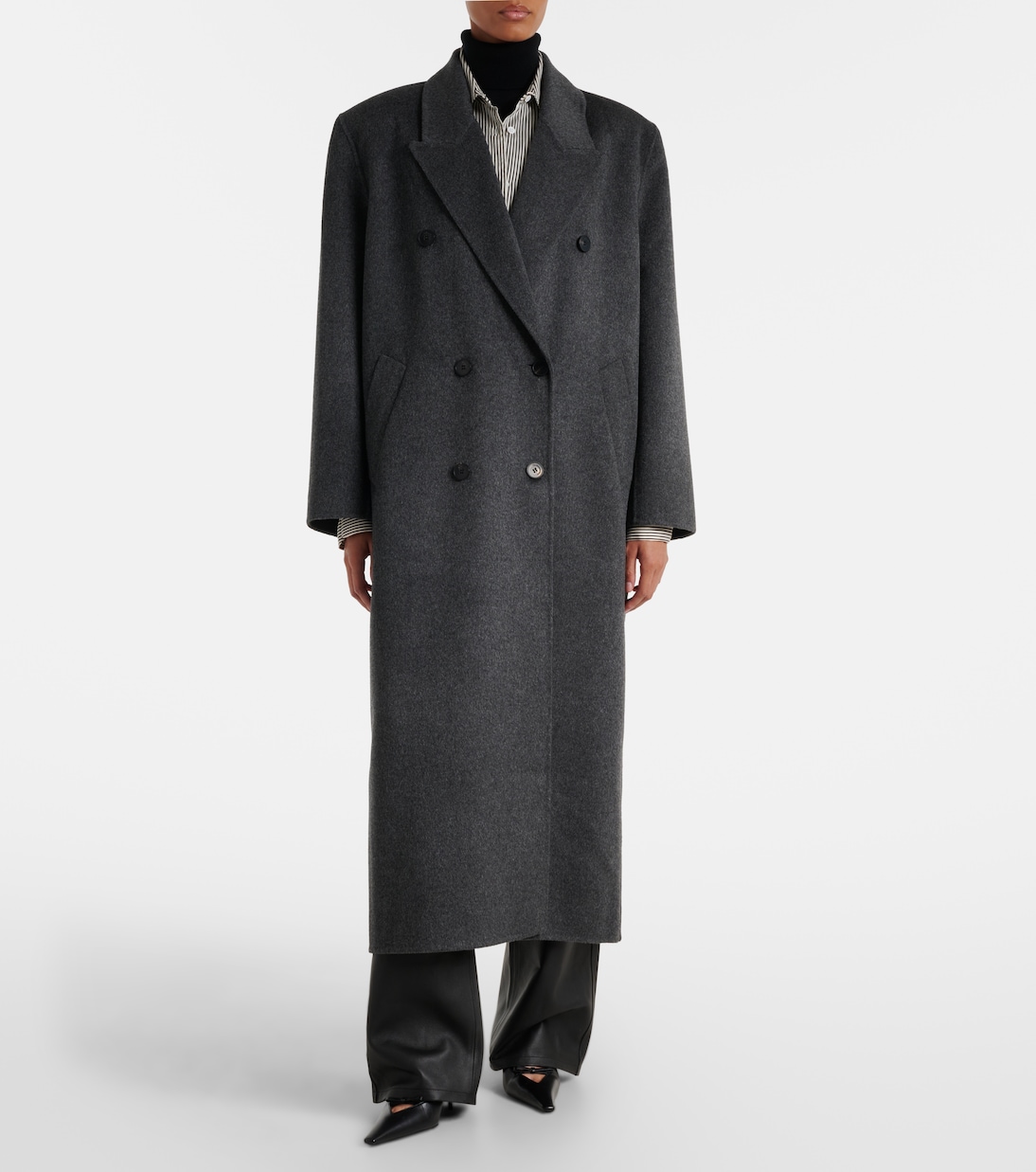 Gaia double-breasted wool-blend coat | The Frankie Shop