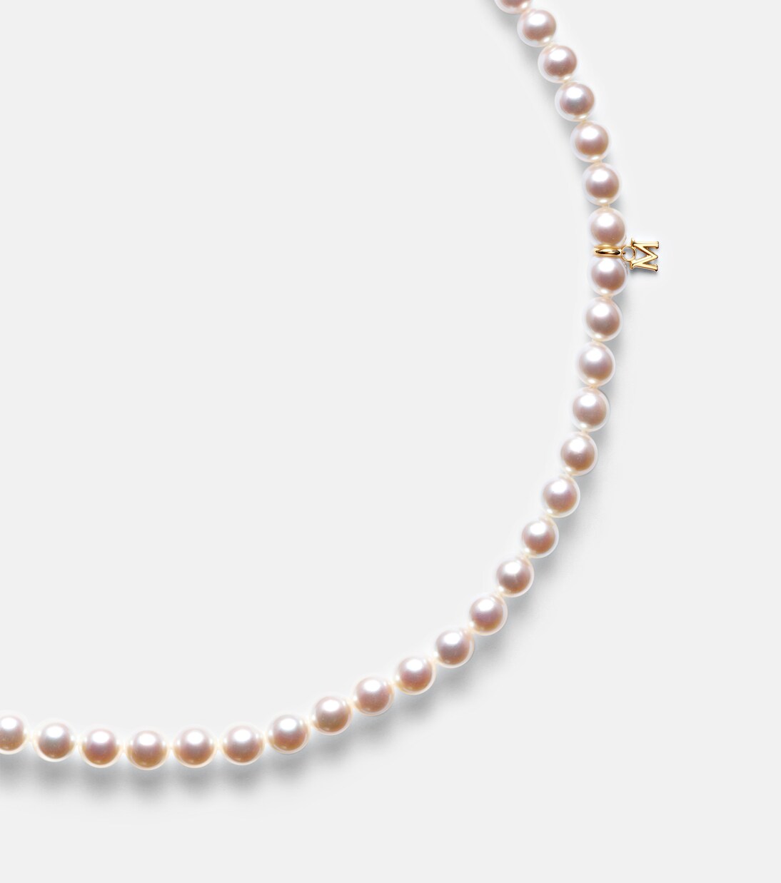 18kt gold necklace with pearls and diamonds | Mikimoto