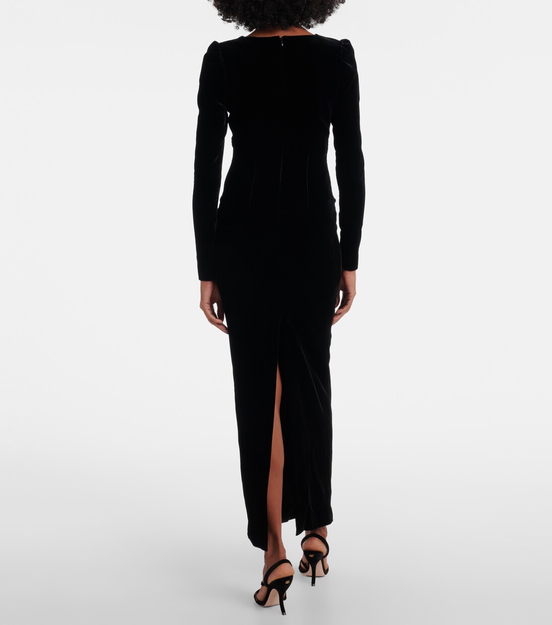 Bow-detail cutout velvet gown | Alessandra Rich