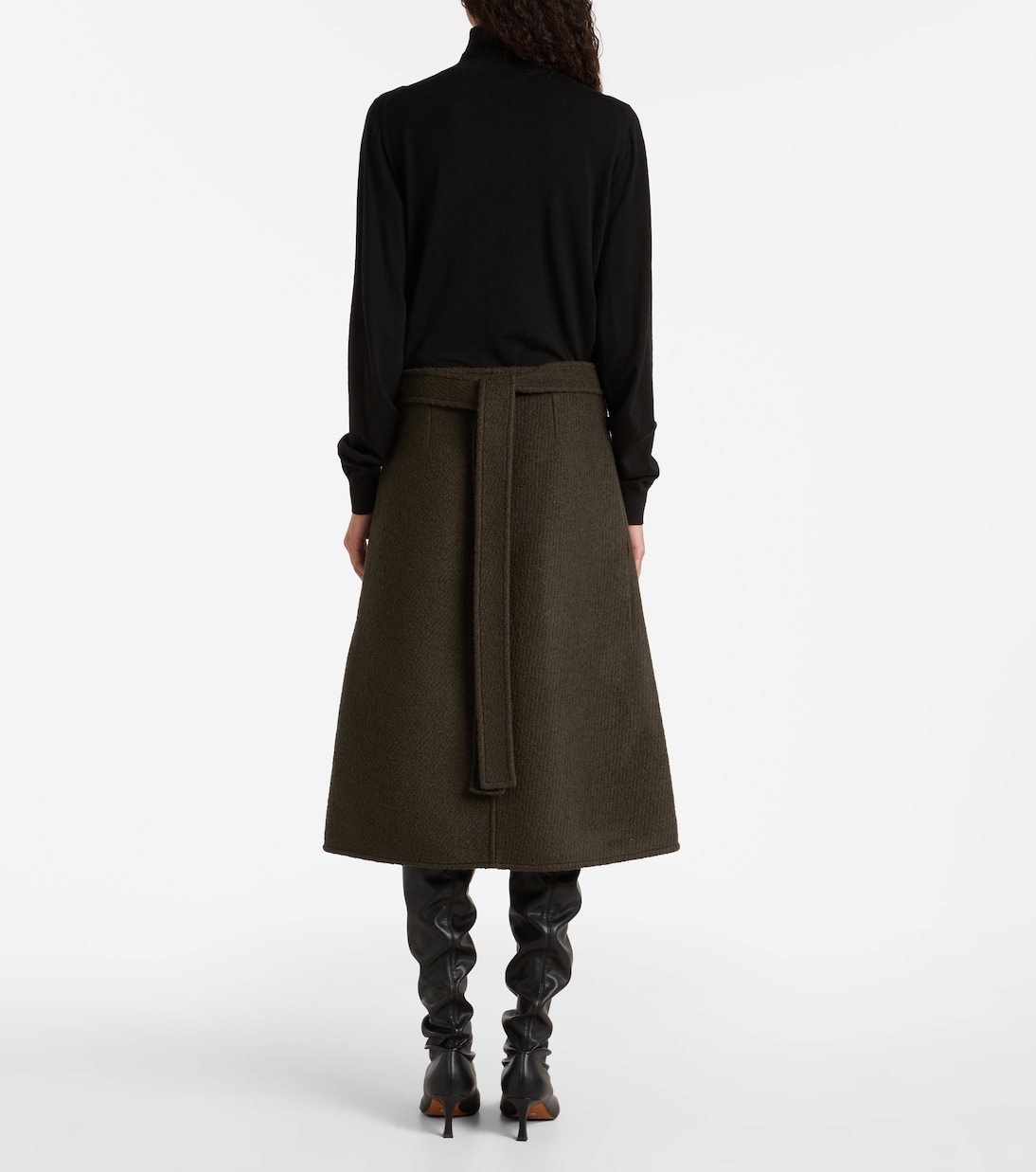 Falda  envolvente Bodhi de bouclé de sarga  | Proenza Schouler