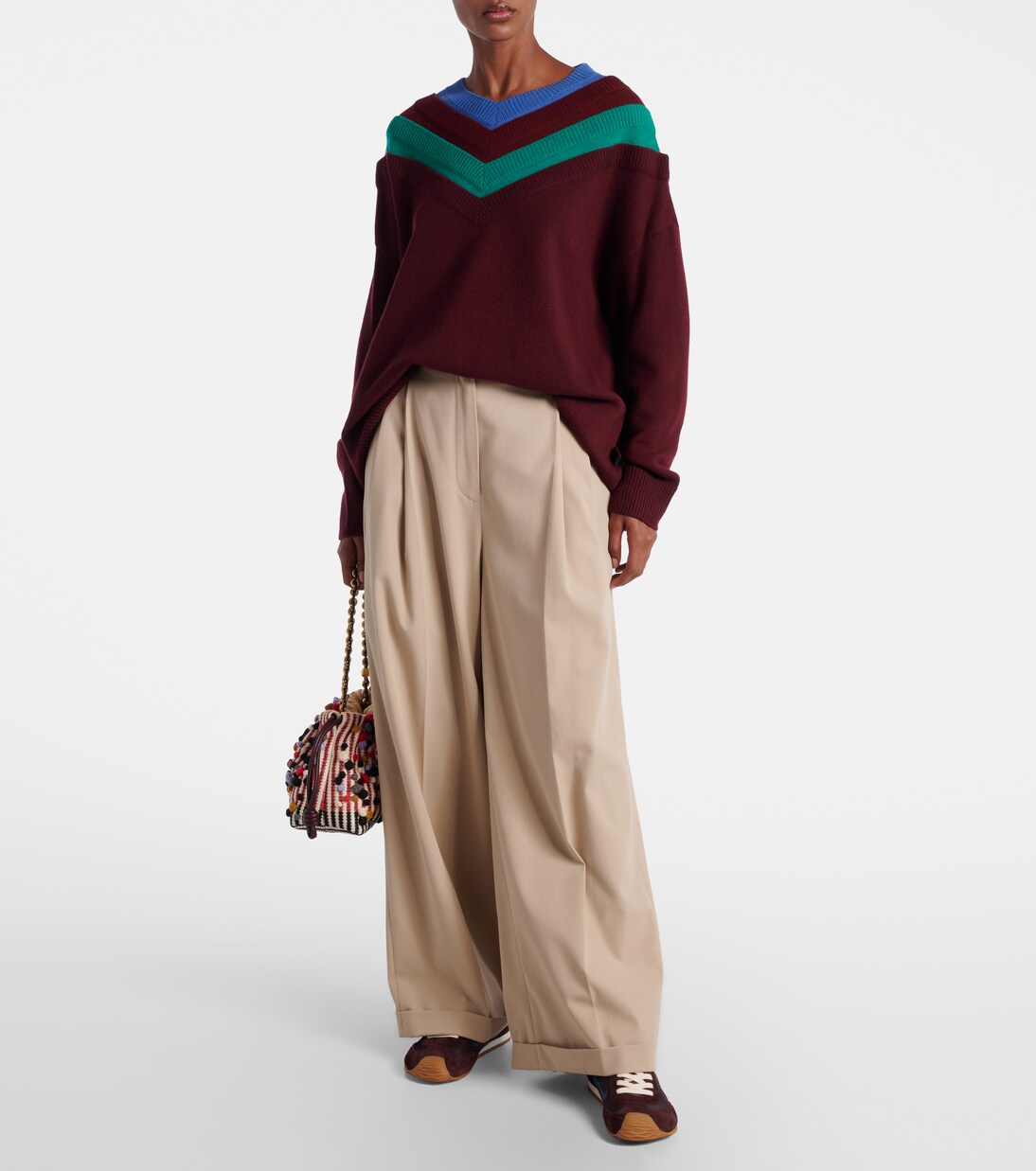 Flow Runner 2.0 suede-trimmed sneakers | Loewe