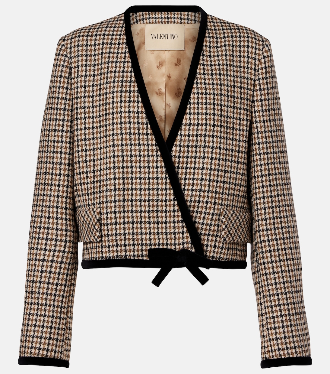 Houndstooth virgin wool jacket | Valentino
