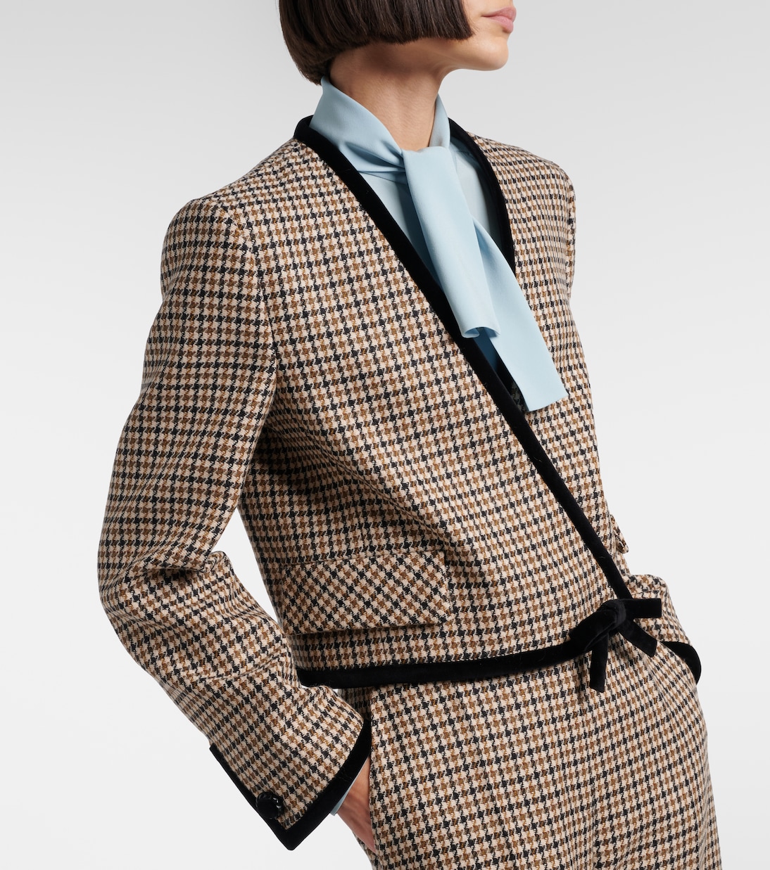 Houndstooth virgin wool jacket | Valentino