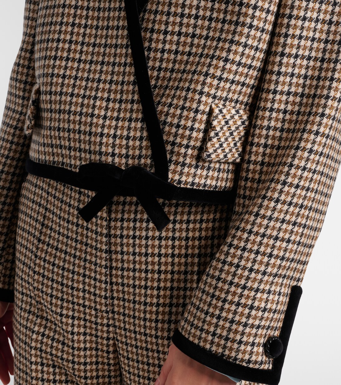 Houndstooth virgin wool jacket | Valentino