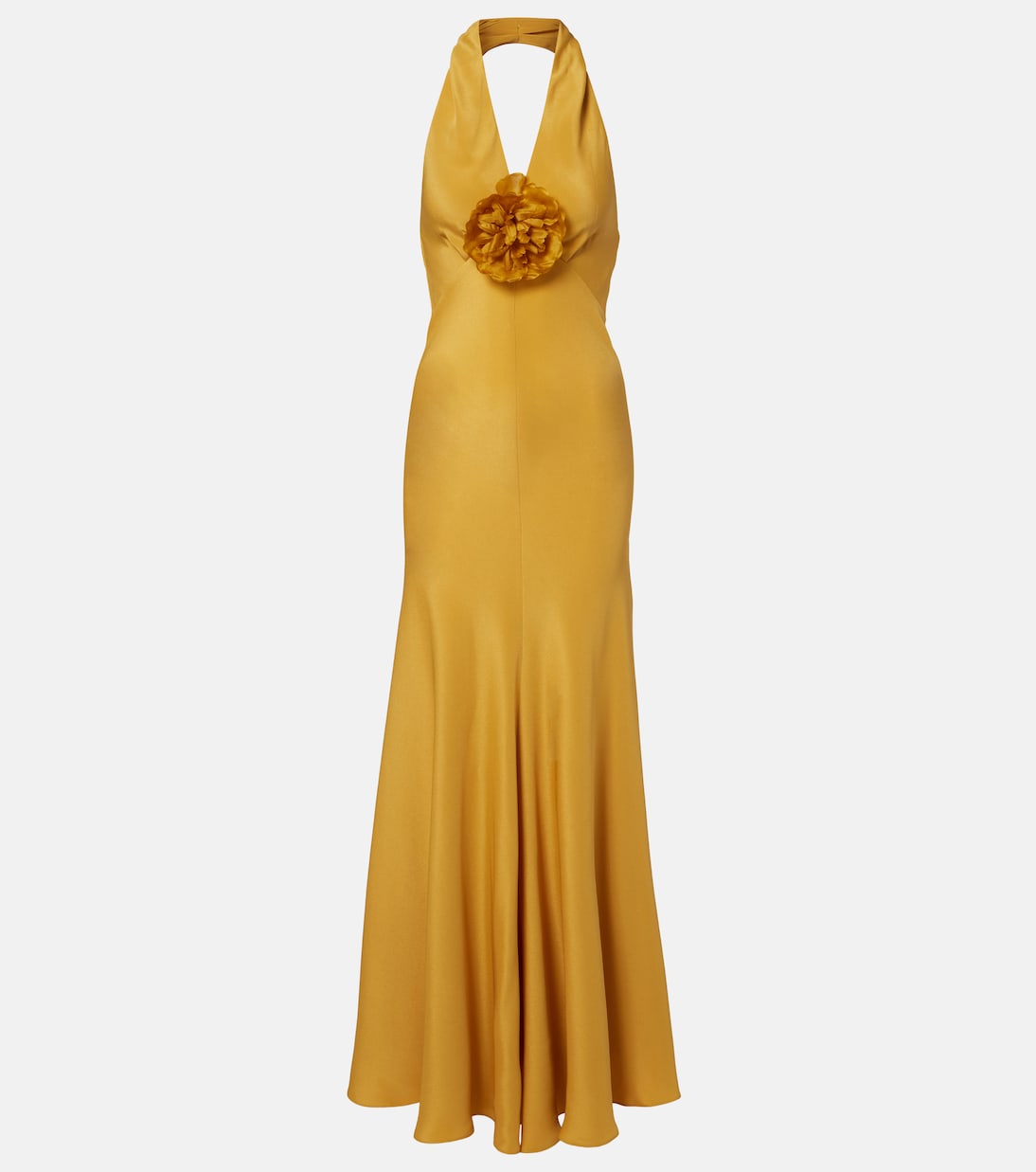 Floral-appliqué silk crêpe gown | Rodarte