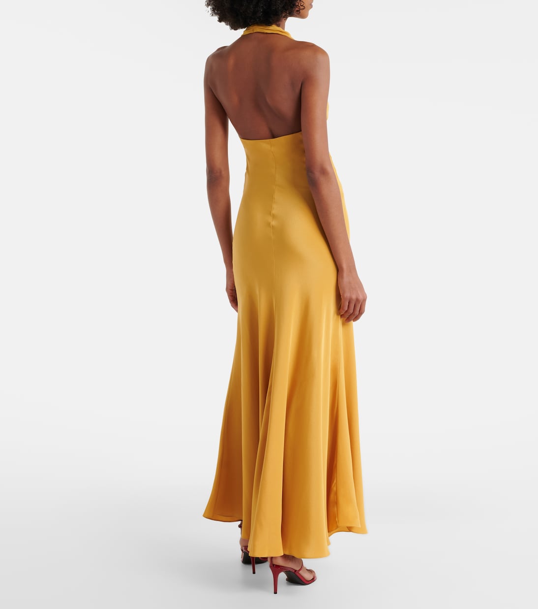 Floral-appliqué silk crêpe gown | Rodarte