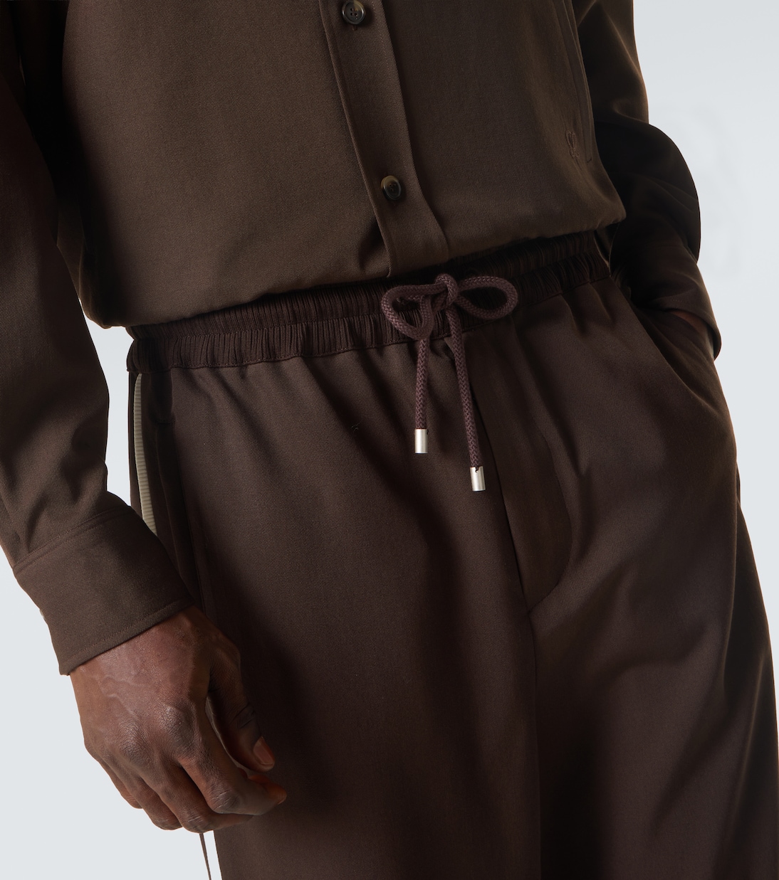 Wool gabardine wide-leg pants | Loewe