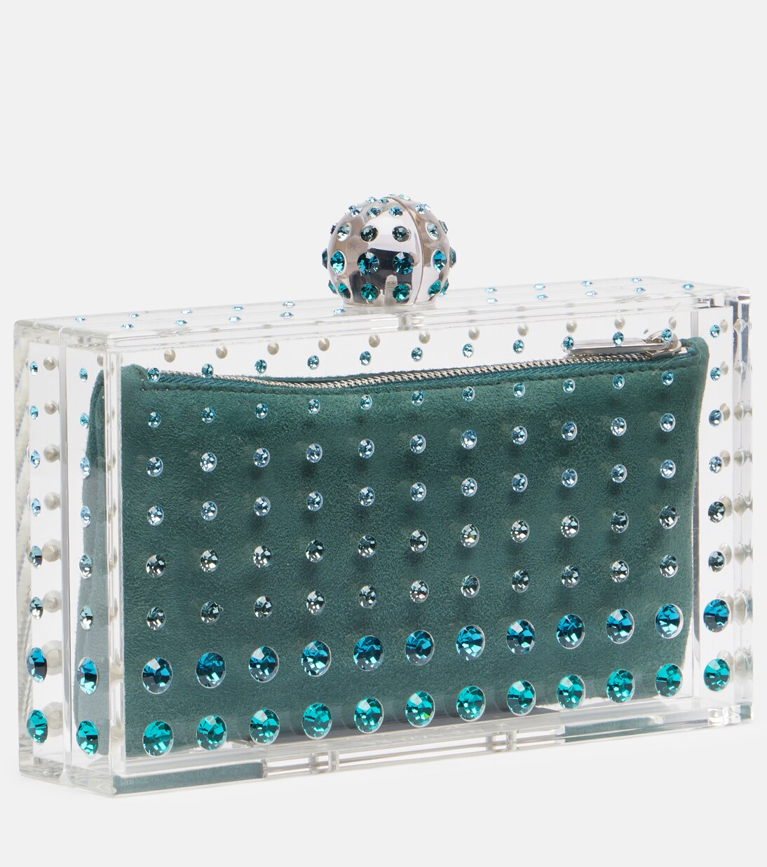 Tequila Mini beaded suede-lined clutch | Aquazzura