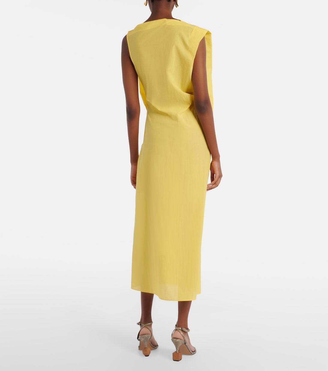 Drap cotton-blend poplin midi dress | Jacquemus