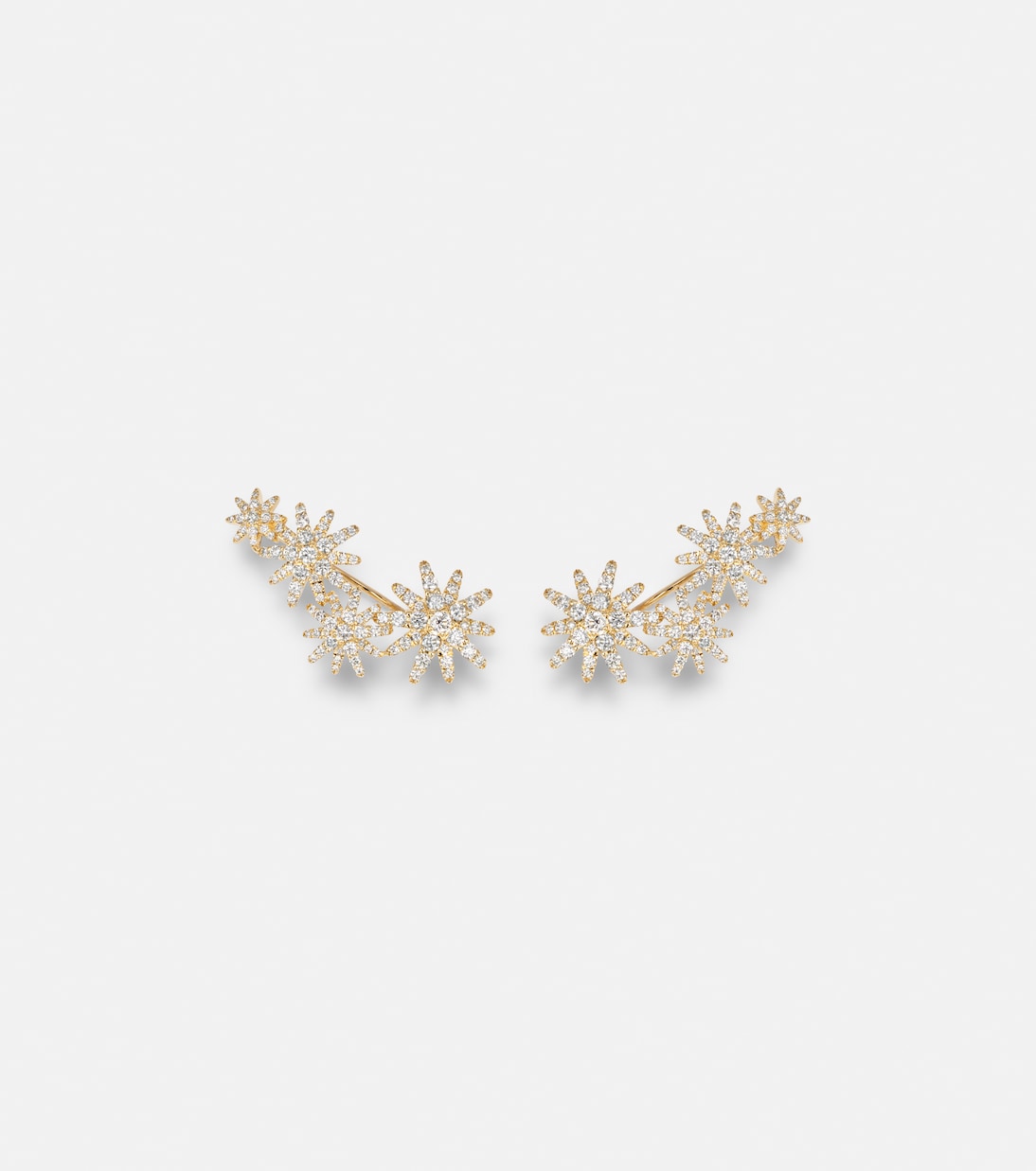 Starburst 18kt gold earrings with diamonds | David Yurman