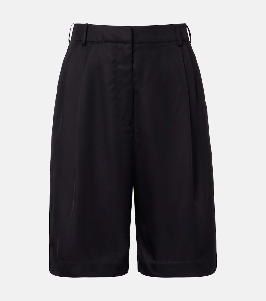 Marfa pleated twill Bermuda shorts | The Frankie Shop