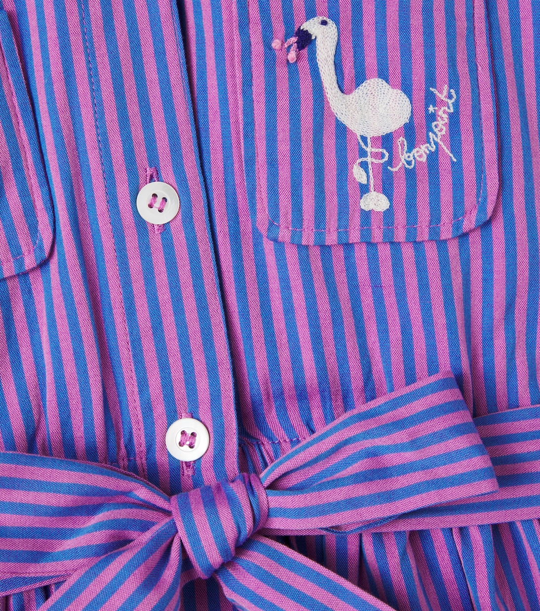 Gisele striped cotton shirt dress | Bonpoint
