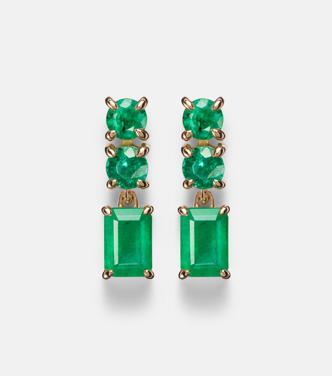 Orecchini in oro 14kt (585/1000) con smeraldi | Stone and Strand