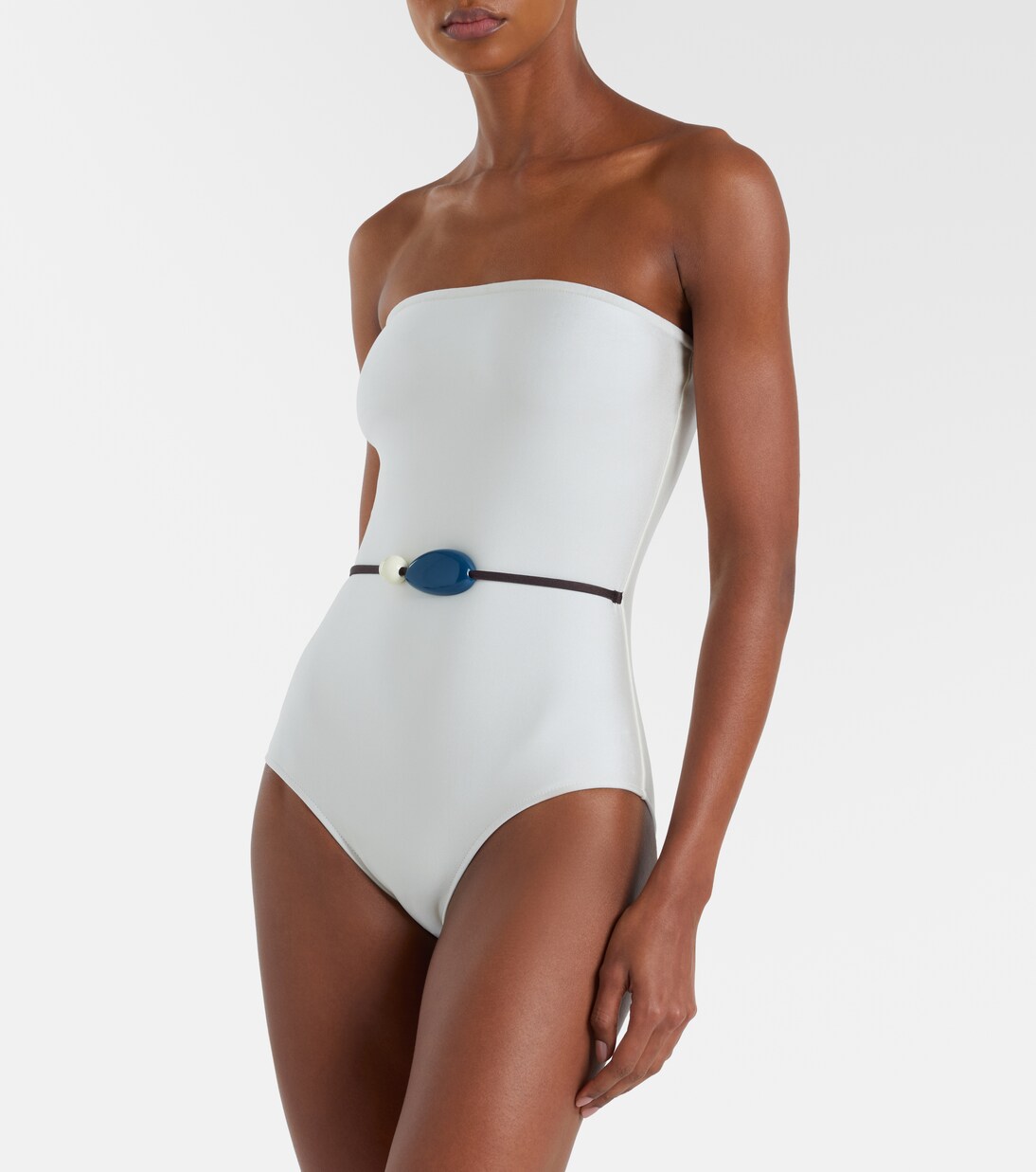Belted embellished swimsuit | Adriana Degreas