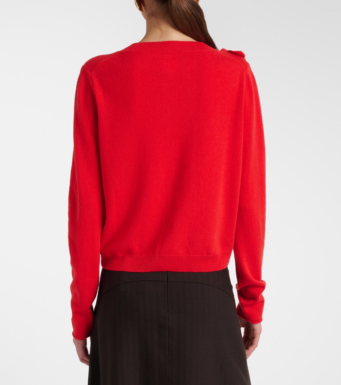 Floral-appliqué cashmere and wool cardigan | Jardin des Orangers