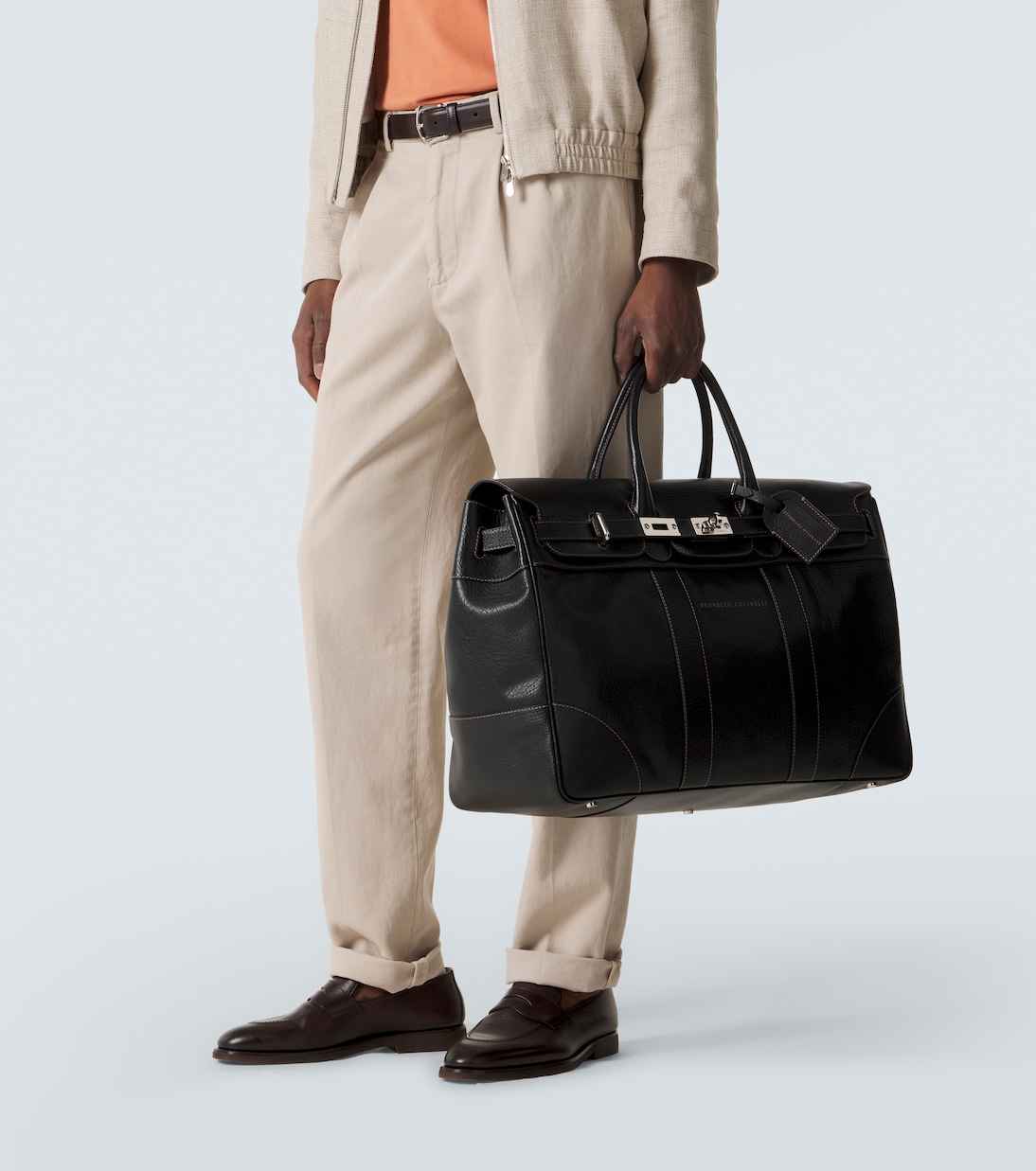 Leather tote bag | Brunello Cucinelli