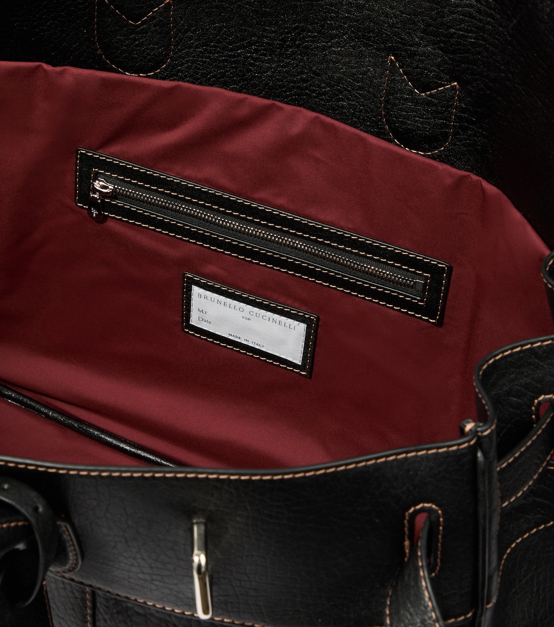 Leather tote bag | Brunello Cucinelli