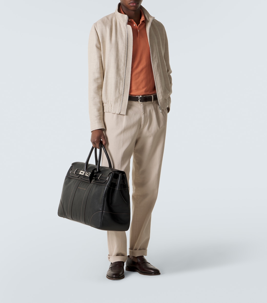 Leather tote bag | Brunello Cucinelli