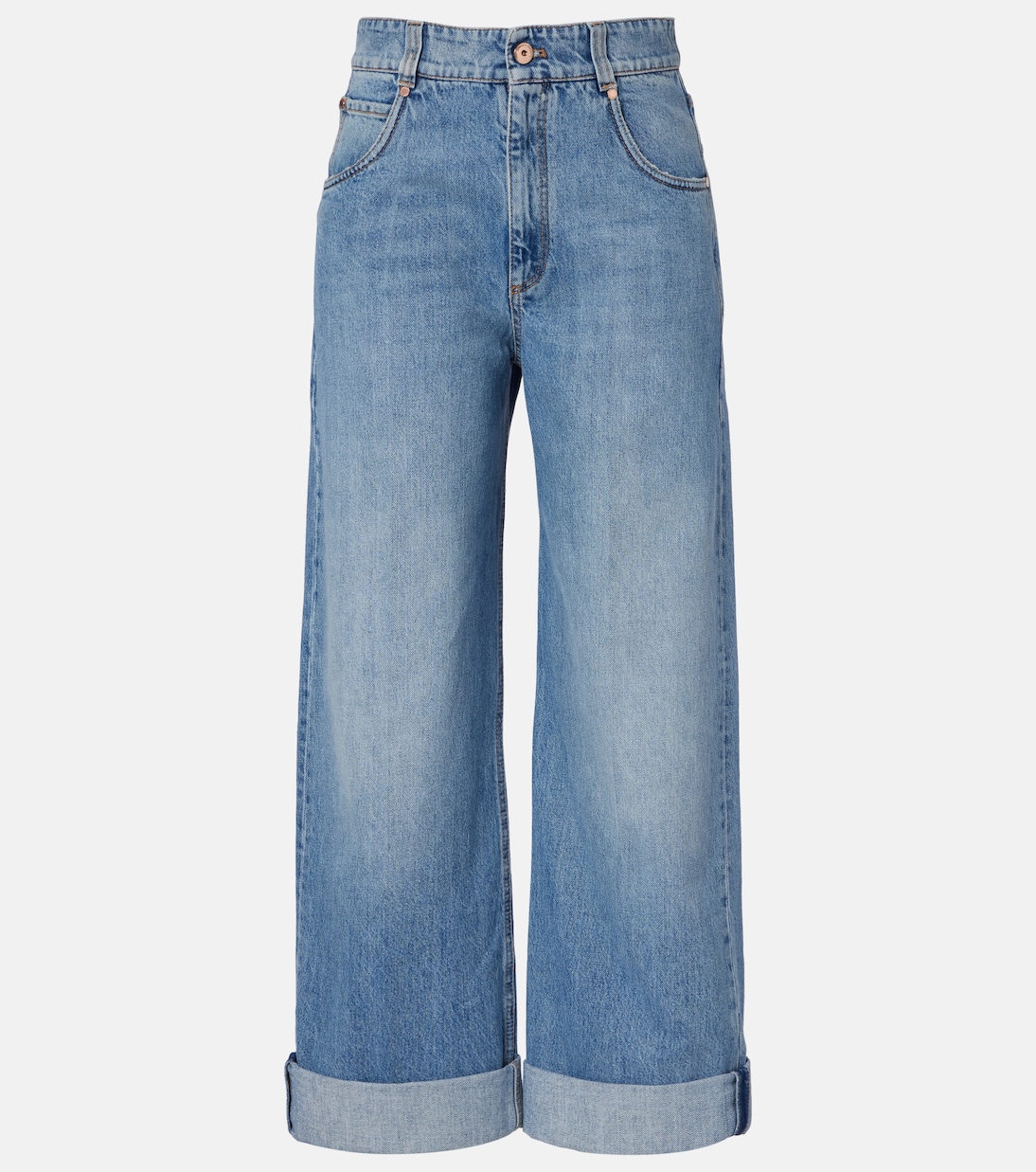 Logo wide-leg jeans | Brunello Cucinelli