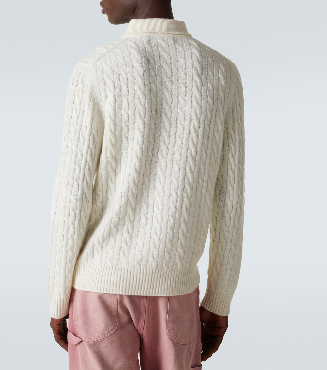 Cable-knit cashmere polo sweater | Arch4