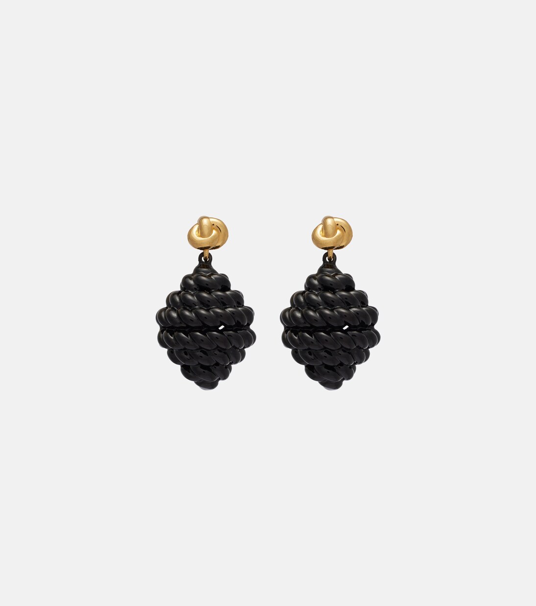 Rope gold-plated enamel drop earrings  | Toteme