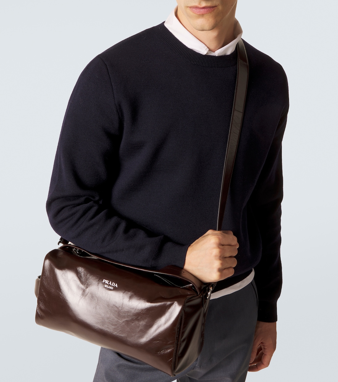 Leather shoulder bag | Prada
