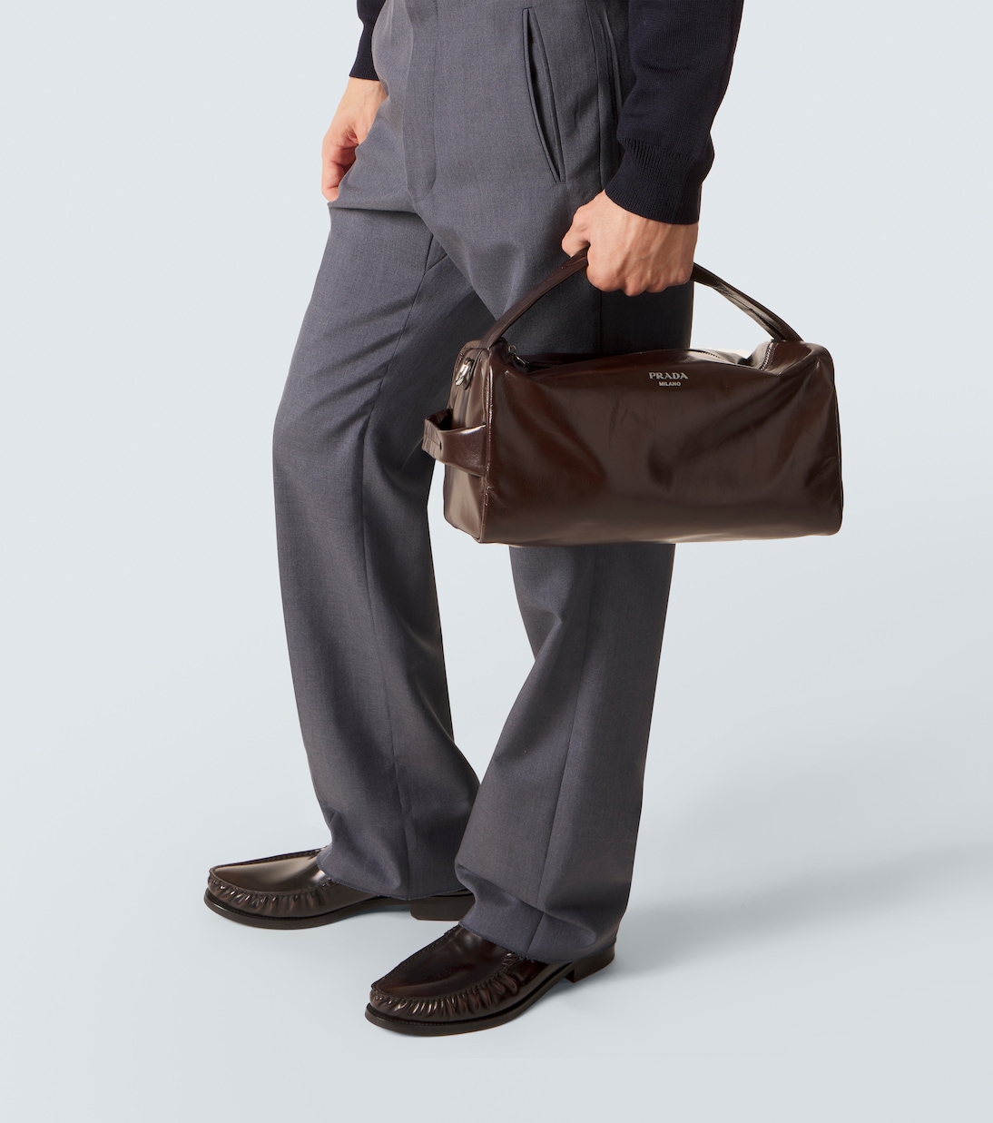 Leather shoulder bag | Prada