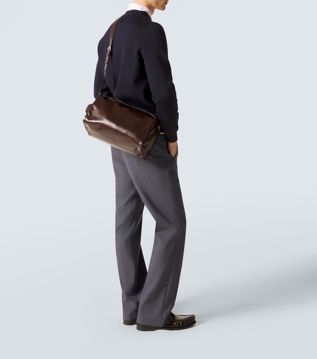 Leather shoulder bag | Prada