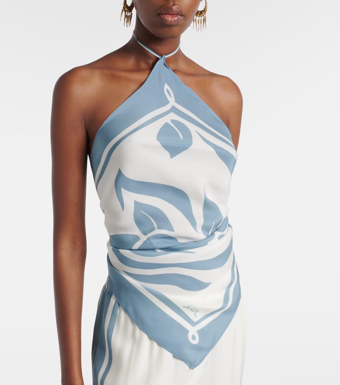 Lilou halterneck silk top | SIR