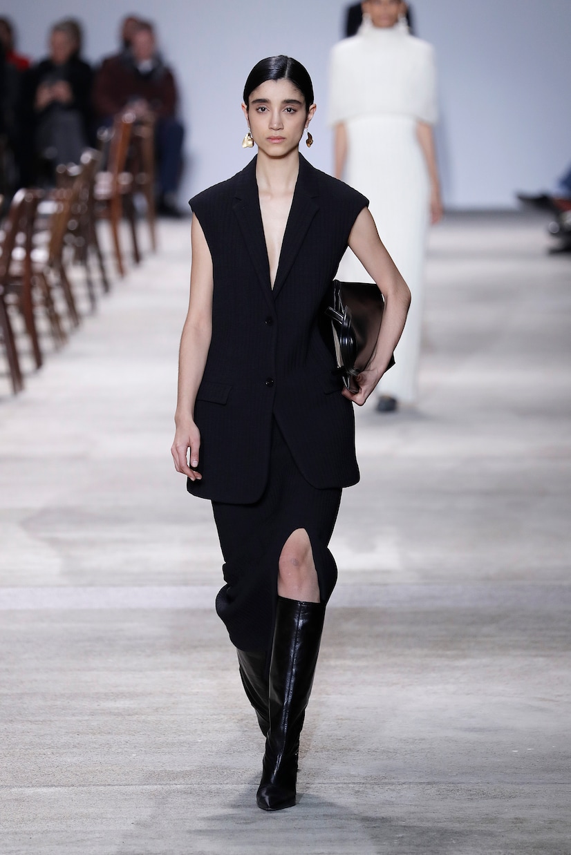 Botas altas de piel con aberturas | Jil Sander