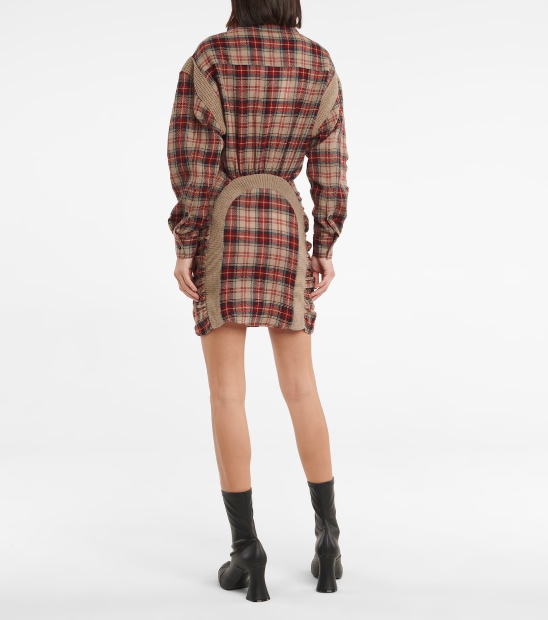 Robe chemise en laine à carreaux | Stella McCartney
