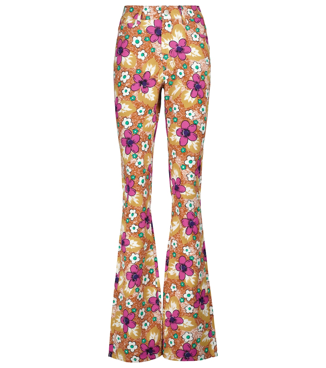 Bedruckte High-Rise-Hose | Alessandra Rich