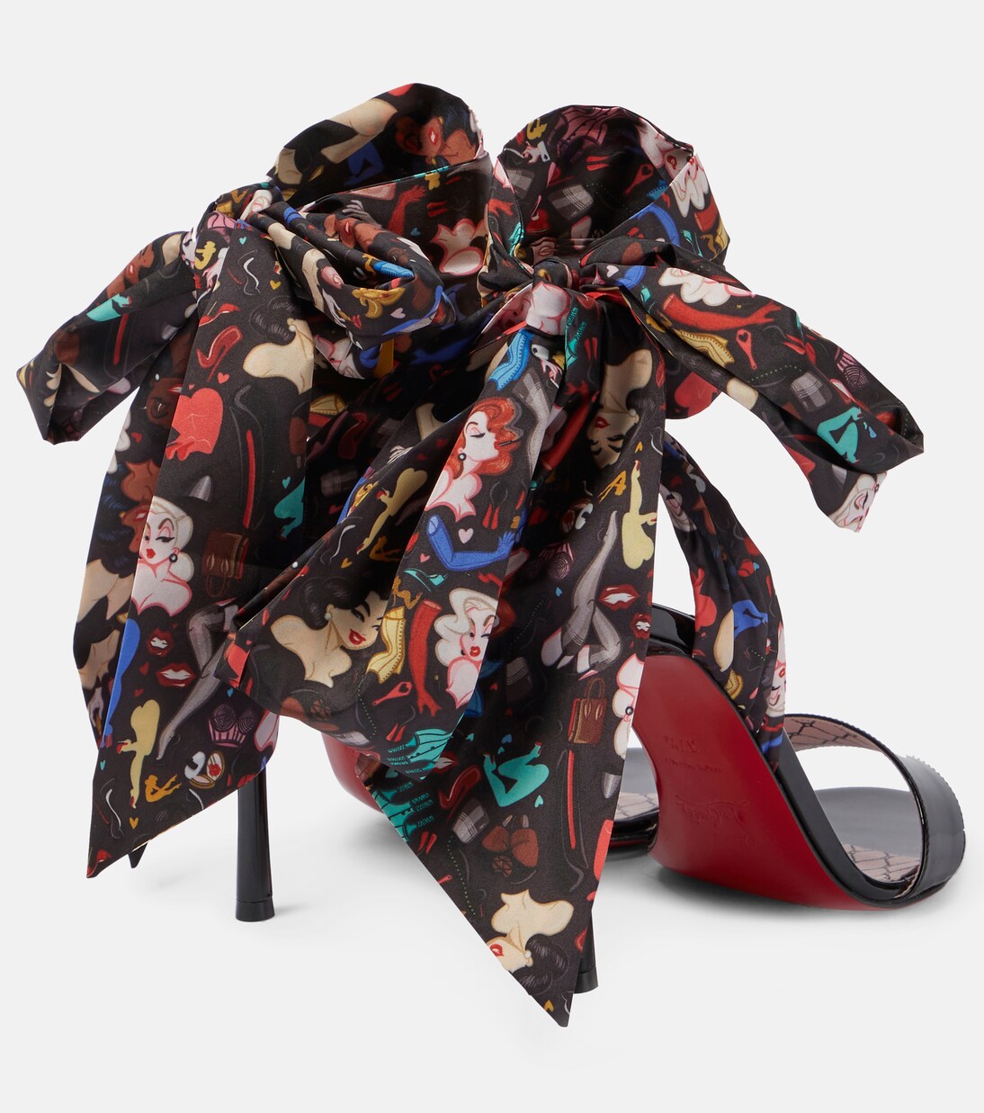 Sandales Fetish du Desert 100 en cuir verni | Christian Louboutin