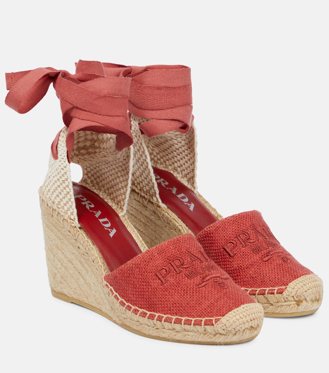 Prada espadrille wedge outlet
