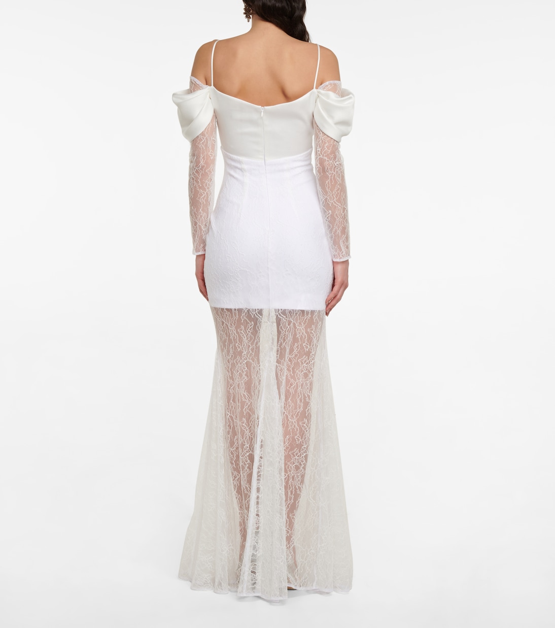 Robe aus Satin und Spitze | Rasario