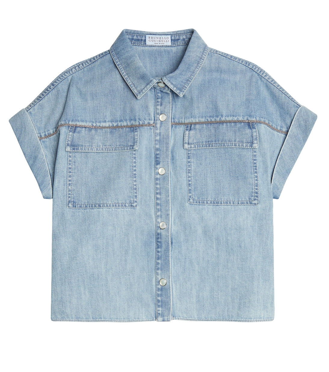 Camicia di jeans con decorazione | Brunello Cucinelli Kids