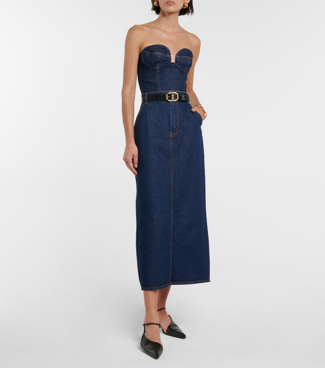 Falda midi en denim | Magda Butrym