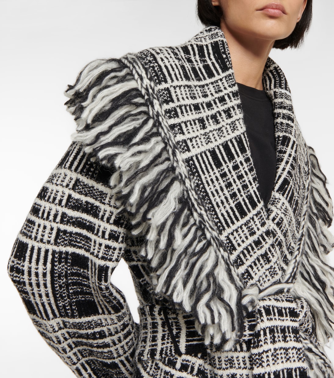 Checked Comfort wool-blend cardigan | Dorothee Schumacher