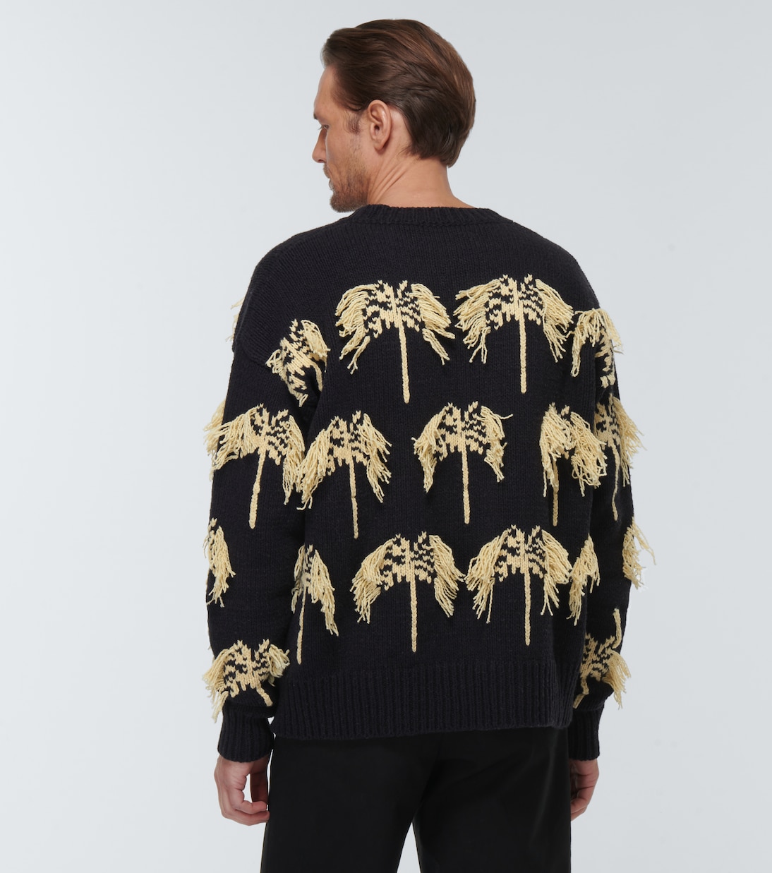 Pull intarsia en laine et coton | Jil Sander