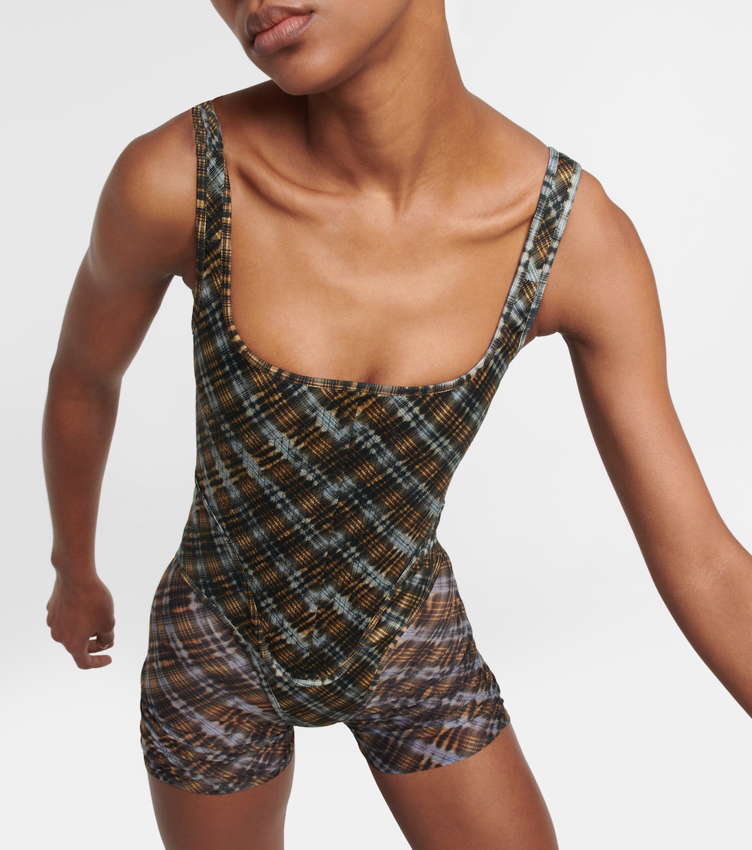 Checked corset top | KNWLS