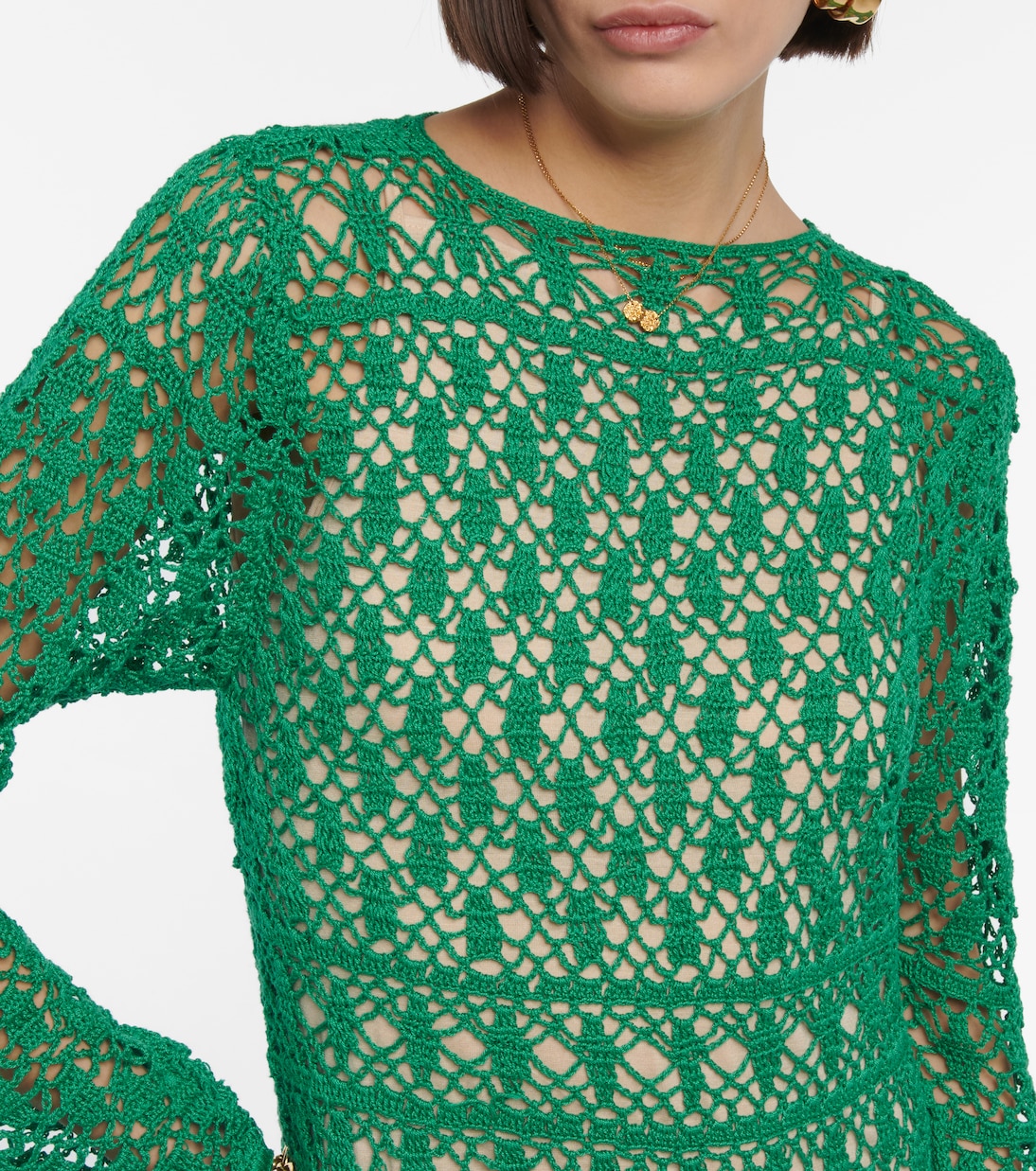 Abito lungo in crochet di cotone | Anna Kosturova