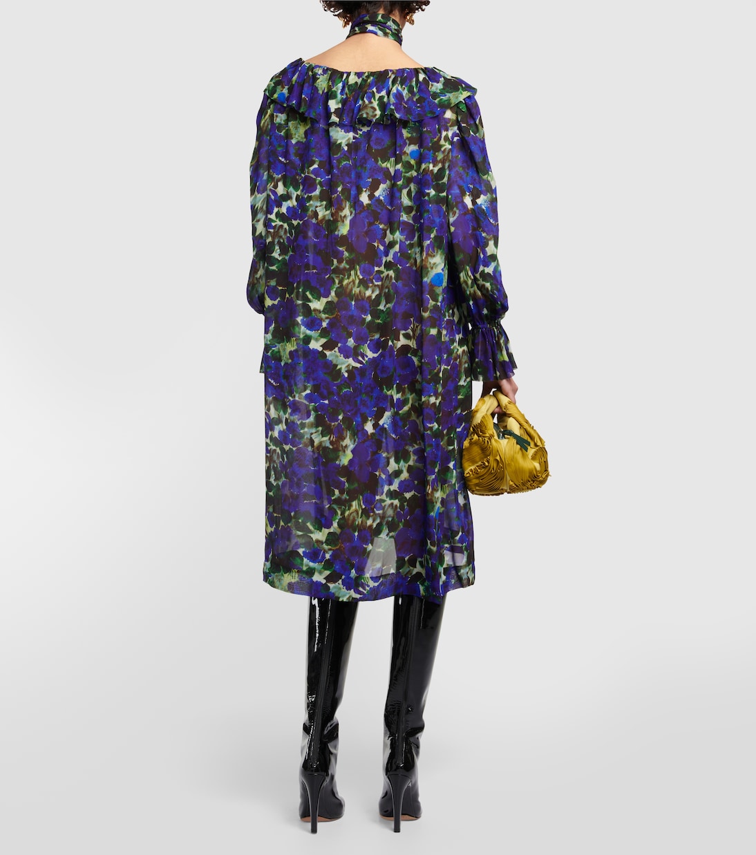 Printed crêpe midi dress | Dries Van Noten