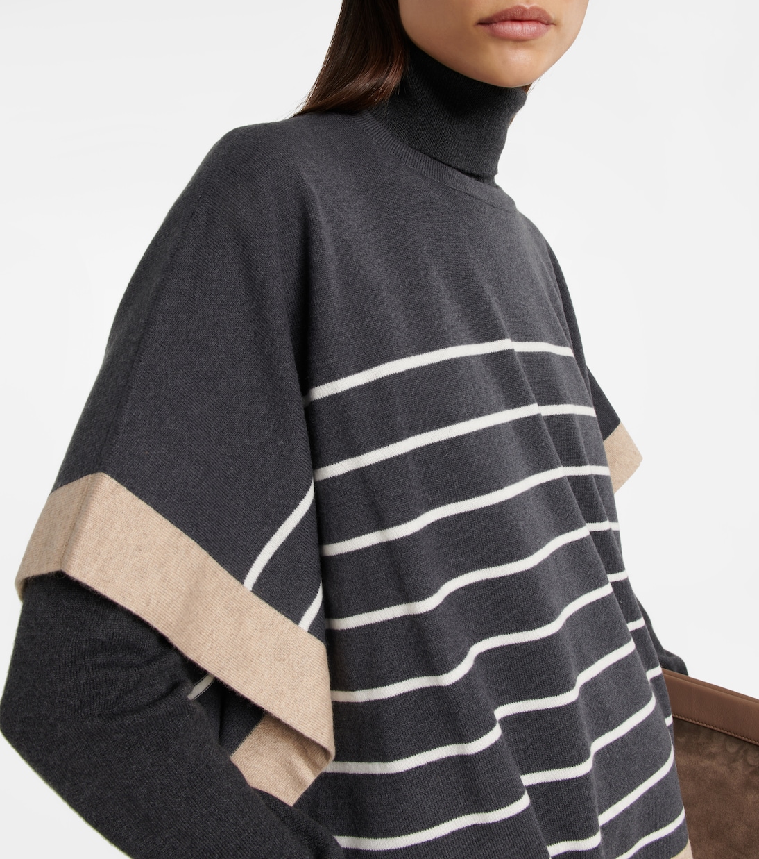 Top de seda, cachemir y lana a rayas | Brunello Cucinelli