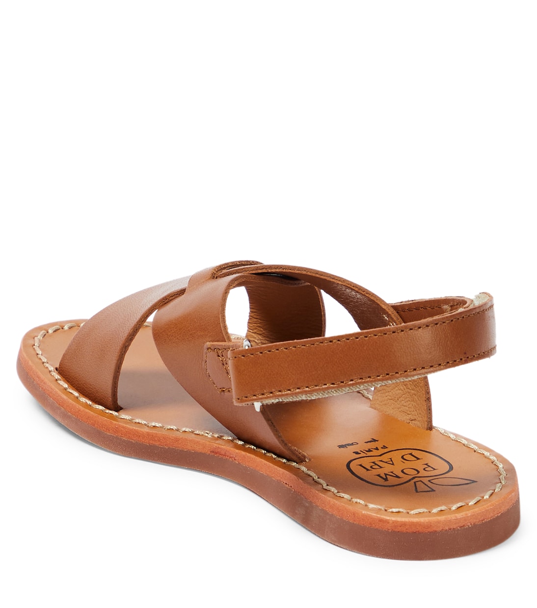 Sandalen Plage-Stitch Cross aus Leder | Pom d'Api