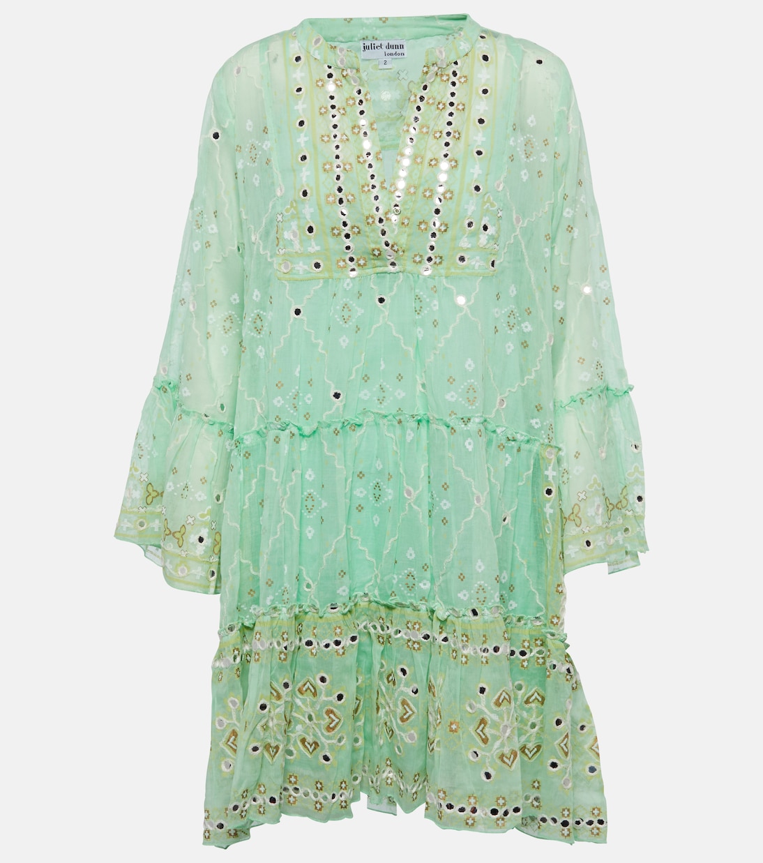 Printed cotton minidress | Juliet Dunn