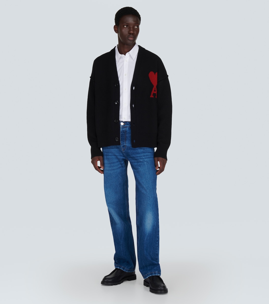 Jeans regular con effetto candeggiato | Ami Paris