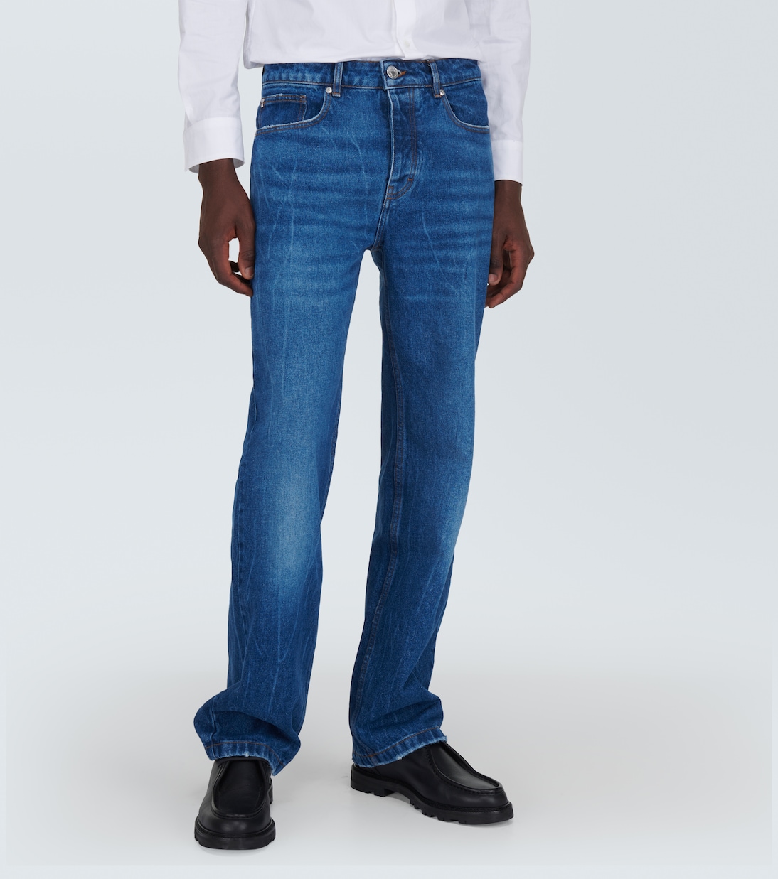 Jeans regular con effetto candeggiato | Ami Paris