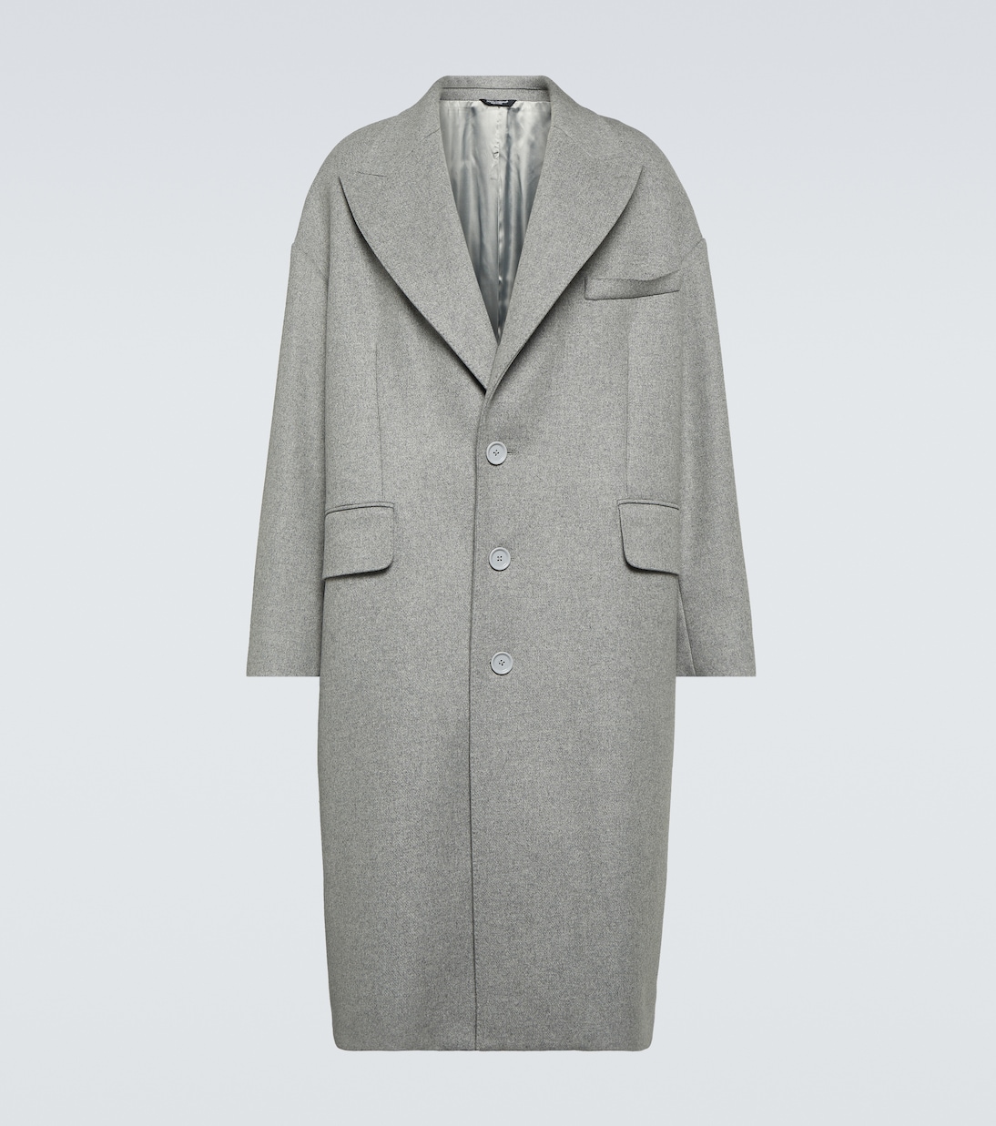 Wool blend coat in grey Dolce Gabbana Mytheresa